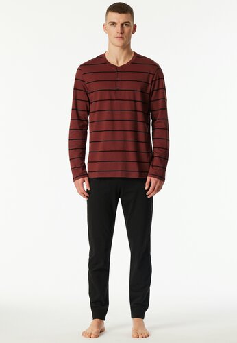 Schiesser Schiesser Heren Pyjama Long winered 183124 58/3XL afbeelding