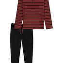 Schiesser Schiesser Heren Pyjama Long  winered 183124 52/L