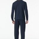 Schiesser Schiesser Heren Pyjama Long  darkblue 182196 58/3XL