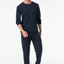 Schiesser Schiesser Heren Pyjama Long  darkblue 182196 56/XXL