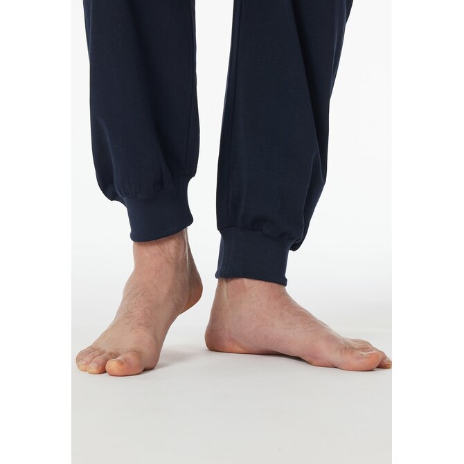 Schiesser Heren Pyjama Long  darkblue 182196 56/XXL