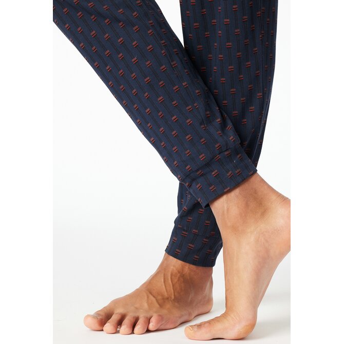 Schiesser Heren Pyjama Long  winered 181922 48/S