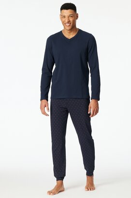 Schiesser Heren Pyjama Long  winered 181922 56/XXL