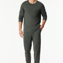 Schiesser Schiesser Heren Pyjama Long  darkgreen 183125 56/XXL