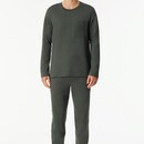 Schiesser Schiesser Heren Pyjama Long  darkgreen 183125 56/XXL