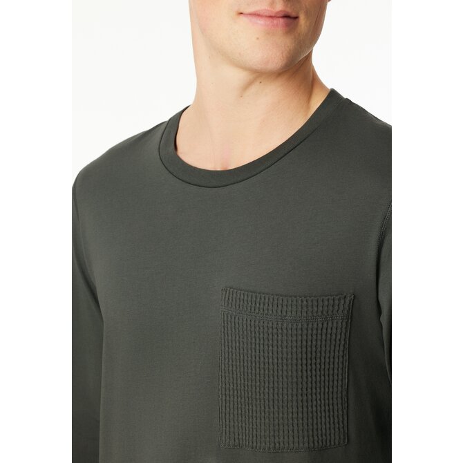 Schiesser Heren Pyjama Long  darkgreen 183125 56/XXL Schiesser Heren Pyjama Long  darkgreen 183125 56/XXL