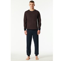 Schiesser Heren Pyjama Long  maroon 181156 56/XXL