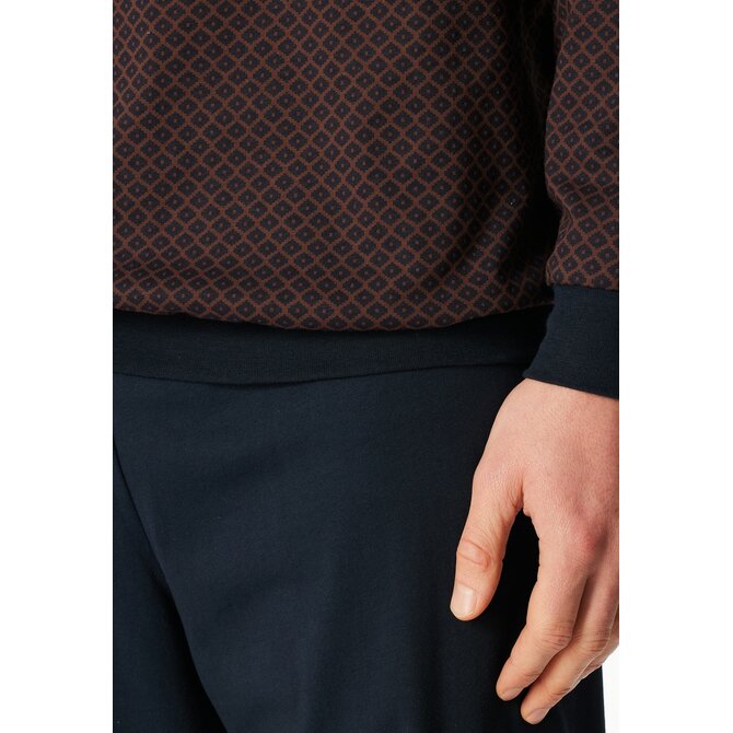 Schiesser Heren Pyjama Long  maroon 181156 56/XXL