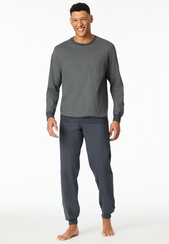 Schiesser Schiesser Heren Pyjama Long darkgrey 181156 54/XL afbeelding