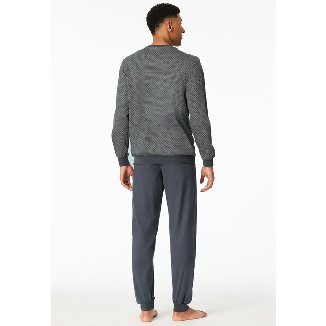 Schiesser Heren Pyjama Long  darkgrey 181156 54/XL Schiesser Heren Pyjama Long  darkgrey 181156 54/XL