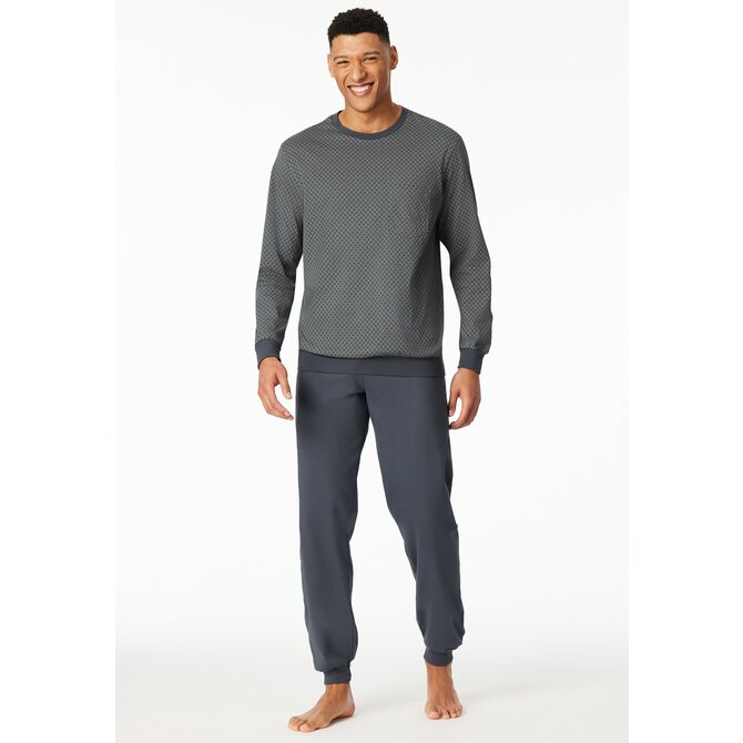 Schiesser Heren Pyjama Long  darkgrey 181156 56/XXL Schiesser Heren Pyjama Long  darkgrey 181156 56/XXL