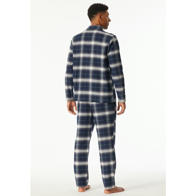 Schiesser Heren Pyjama Long  nightblue 182029 52/L Schiesser Heren Pyjama Long  nightblue 182029 52/L
