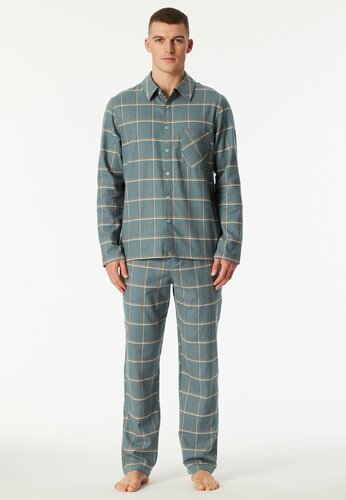 Schiesser Schiesser Heren Pyjama Long mineralgreen 182029 50/M afbeelding