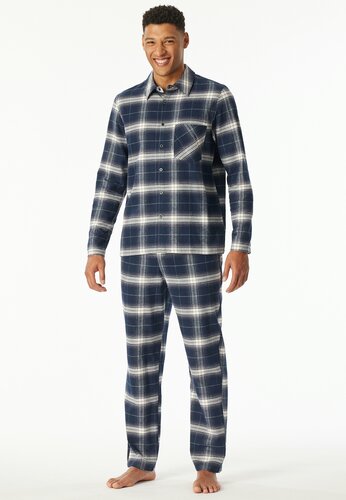 Schiesser Schiesser Heren Pyjama Long nightblue 182029 50/M afbeelding