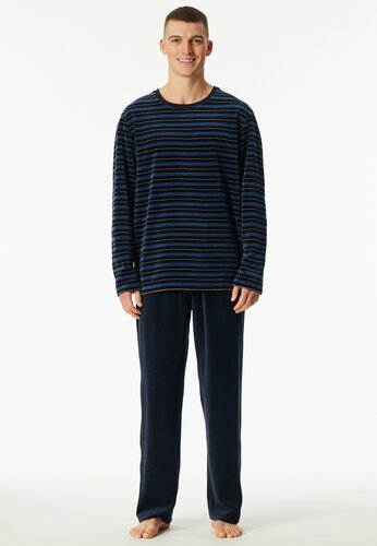 Schiesser Schiesser Heren Pyjama Long nightblue 182023 50/M afbeelding