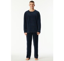 Schiesser Heren Pyjama Long  nightblue 182023 56/XXL