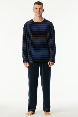 Schiesser Heren Pyjama Long  nightblue 182023 54/XL