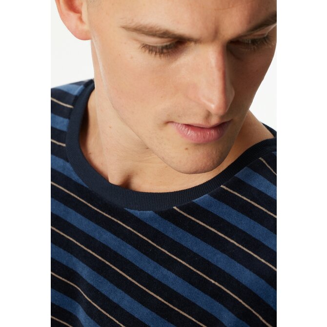 Schiesser Heren Pyjama Long  nightblue 182023 52/L Schiesser Heren Pyjama Long  nightblue 182023 52/L