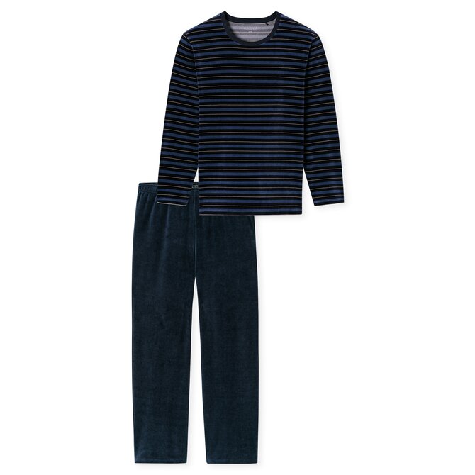 Schiesser Heren Pyjama Long  nightblue 182023 52/L Schiesser Heren Pyjama Long  nightblue 182023 52/L