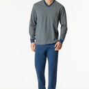 Schiesser Schiesser Heren Pyjama Long  atlanticblue 181162 52/L