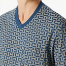 Schiesser Schiesser Heren Pyjama Long  atlanticblue 181162 56/XXL