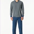 Schiesser Schiesser Heren Pyjama Long  atlanticblue 181162 54/XL
