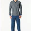 Schiesser Schiesser Heren Pyjama Long  atlanticblue 181162 48/S