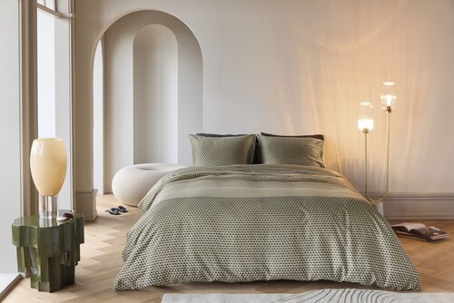 Kardol Kardol by Beddinghouse Dekbedovertrek Lofty Olive Green 140x200/220 cm afbeelding