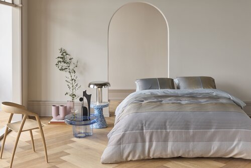 Kardol Kardol by Beddinghouse Dekbedovertrek Charlottesville Blauwgrijs 140x200/220 cm afbeelding