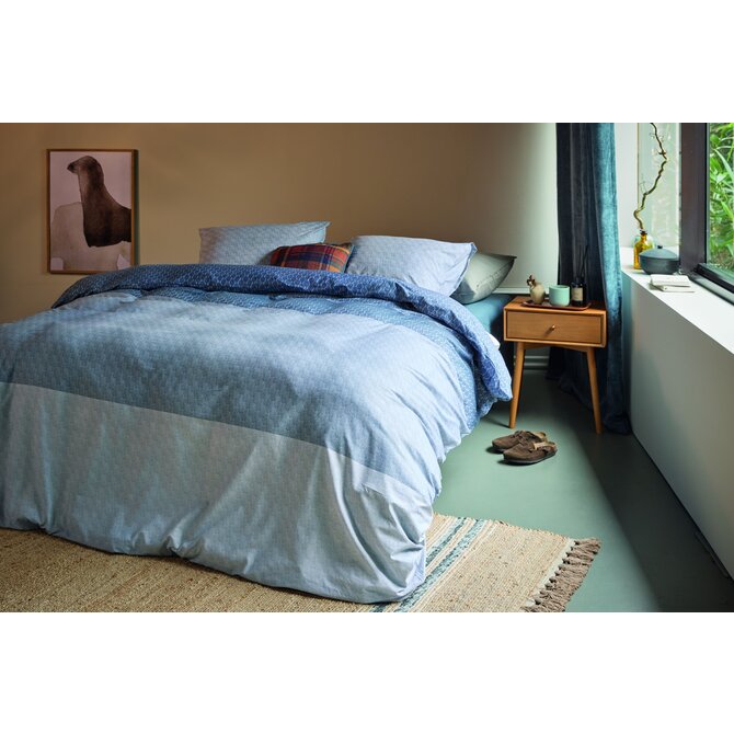 Beddinghouse Dekbedovertrek Sanna Blauw 200x200/220 cm Beddinghouse Dekbedovertrek Sanna Blauw 200x200/220 cm
