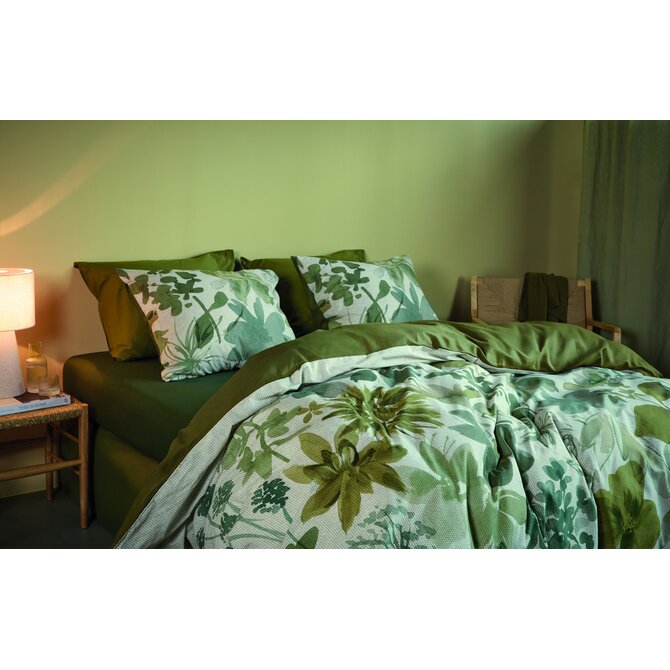 Beddinghouse Dekbedovertrek Lilian Groen 200x200/220 cm
