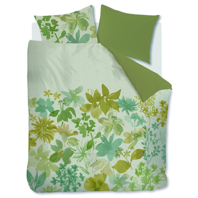 Beddinghouse Dekbedovertrek Lilian Groen 200x200/220 cm