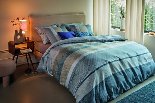 Beddinghouse Beddinghouse Dekbedovertrek Marthe Blauw 200x200/220 cm afbeelding