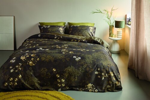 Beddinghouse Beddinghouse Dekbedovertrek Darcy Olive Green 140x200/220 cm afbeelding