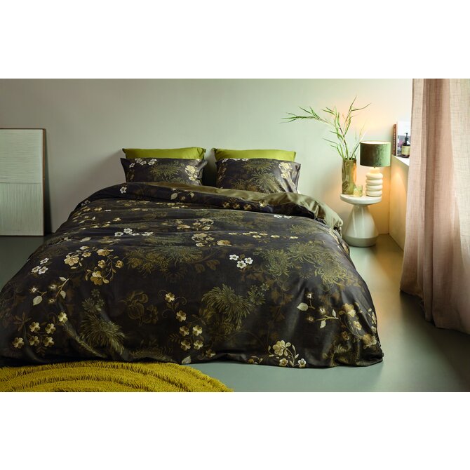 Beddinghouse Dekbedovertrek Darcy Olive Green 200x200/220 cm