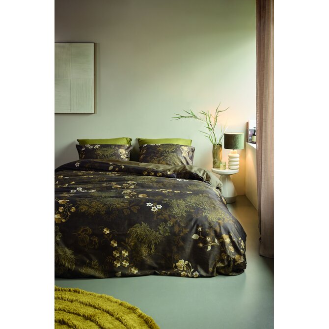 Beddinghouse Dekbedovertrek Darcy Olive Green 240x200/220 cm