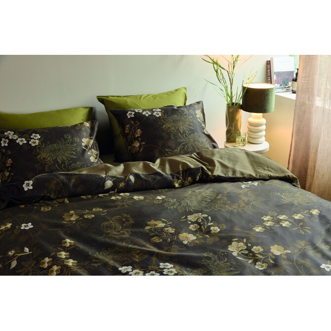 Beddinghouse Dekbedovertrek Darcy Olive Green 240x200/220 cm