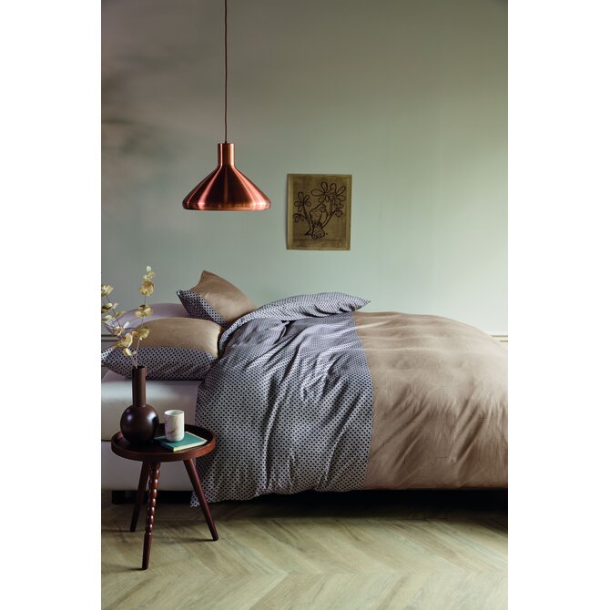 Beddinghouse Dekbedovertrek Anani Taupe 200x200/220 cm