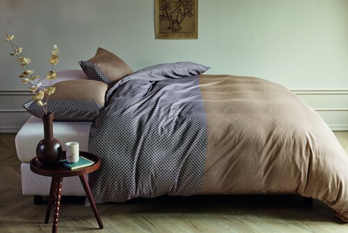 Beddinghouse Beddinghouse Dekbedovertrek Anani Taupe 240x200/220 cm afbeelding