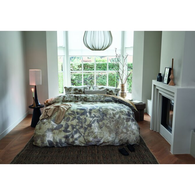 Beddinghouse Dekbedovertrek Hiroki Naturel 200x200/220 cm Beddinghouse Dekbedovertrek Hiroki Naturel 200x200/220 cm