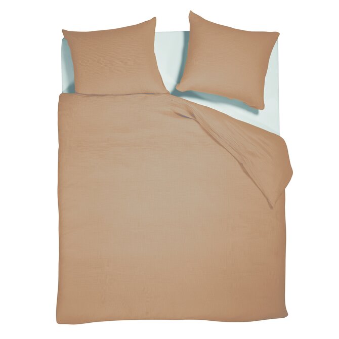 Beddinghouse Dekbedovertrek Mist Licht bruin 200x200/220 cm