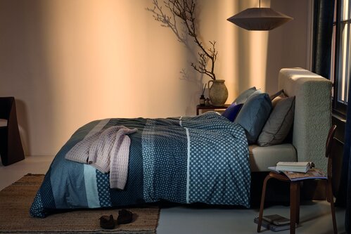 Beddinghouse Beddinghouse Dekbedovertrek Fera Blauw 260x200/220 cm afbeelding
