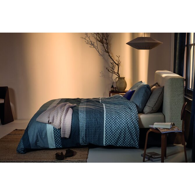 Beddinghouse Dekbedovertrek Fera Blauw 200x200/220 cm