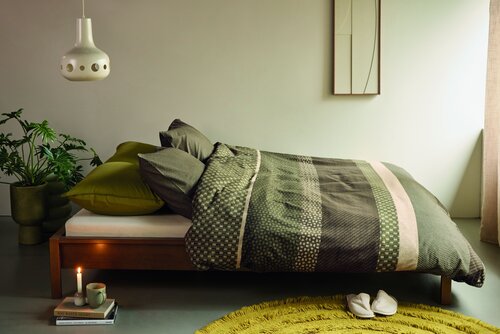 Beddinghouse Beddinghouse Dekbedovertrek Fera Groen 140x200/220 cm afbeelding