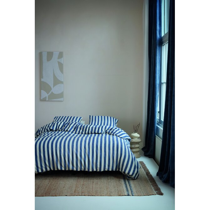 Beddinghouse Dekbedovertrek Jamie Blauw 240x200/220 cm Beddinghouse Dekbedovertrek Jamie Blauw 240x200/220 cm