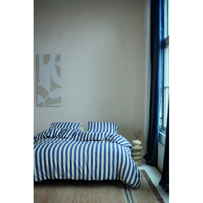 Beddinghouse Dekbedovertrek Jamie Blauw 200x200/220 cm Beddinghouse Dekbedovertrek Jamie Blauw 200x200/220 cm