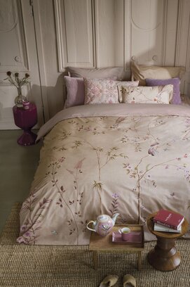 Pip Studio Dekbedovertrek Bamboo Blossom Khaki 240x200/220 cm