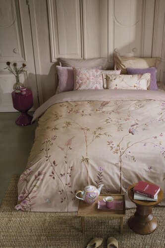 Pip Studio Pip Studio Dekbedovertrek Bamboo Blossom Khaki 240x200/220 cm afbeelding