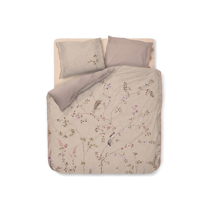 Pip Studio Bamboo Blossom dekbedovertrek 240x200/220 Khaki