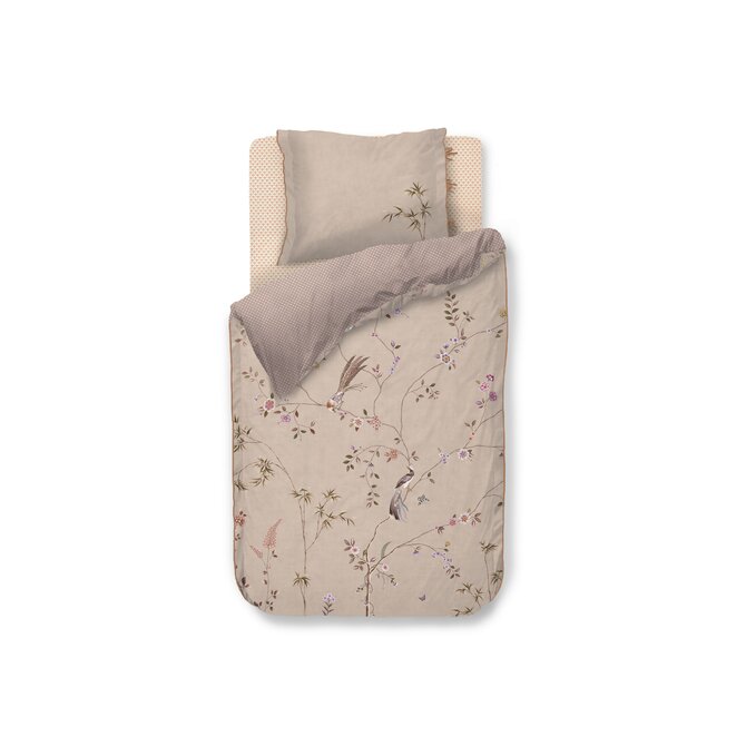 Pip Studio Bamboo Blossom dekbedovertrek 240x200/220 Khaki